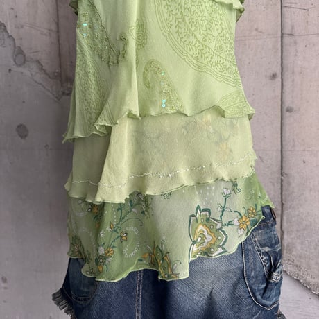 paisley pattern tiyard camisole
