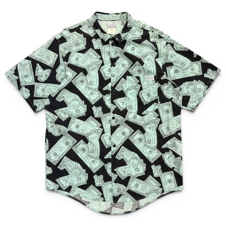 80s "LIFE'S A BEACH" all patterned s/s shirt