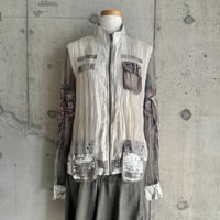 mesh switching see-through jacket