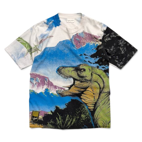 90s "STANLEY DESANTIS" dinosaur print t-shirt