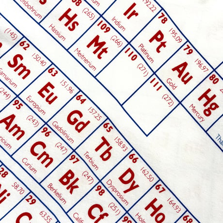 00s periodic table print t-shirt