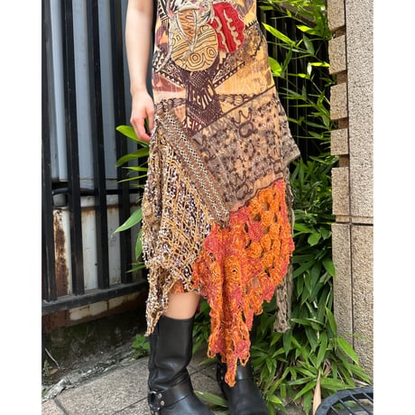 "SAVE THE QUEEN" batik patterned dress