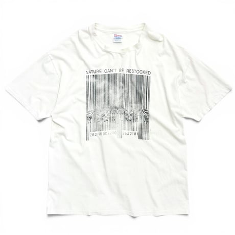 90s zebra bar code print t-shirt