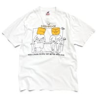 90s "THE cheddarheads" print t-shirt