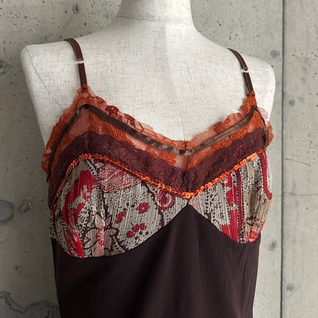 batik & frill design camisole