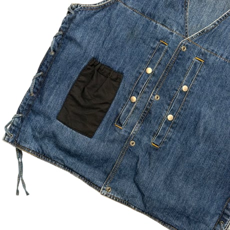 90~00s side lace-up design denim vest