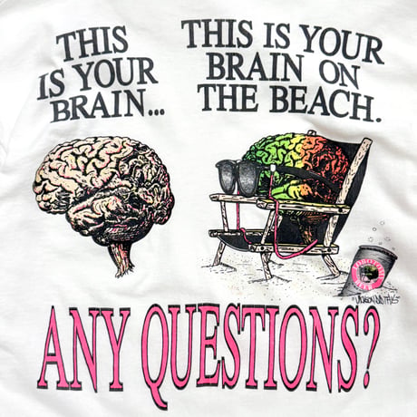 80s "BrainWaves SPORTSWEAR" print t-shirt