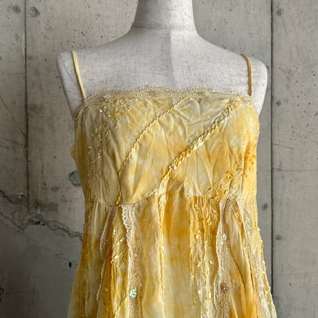 spangle & lace see-through camisole
