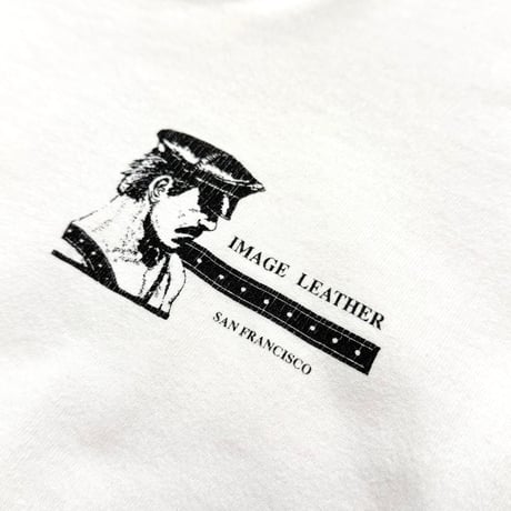 90s "IMAGE LEATHER" print t-shirt