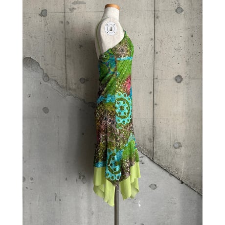 glitter design sleeveless dress