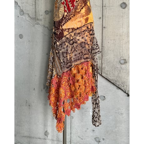 "SAVE THE QUEEN" batik patterned dress