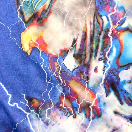 90s  "POINT ZERO" digital pattern s/s shirt