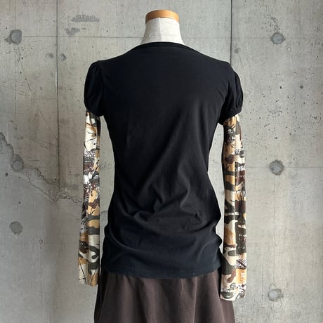 glitter rayered L/S cut&sew