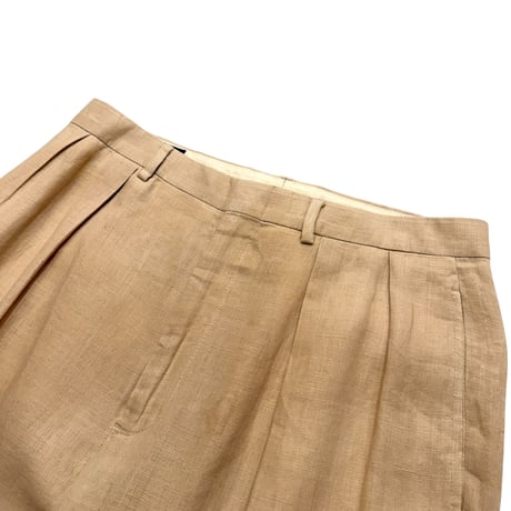90~00s "Polo by Ralph Lauren" 2tucks design linen slacks pants
