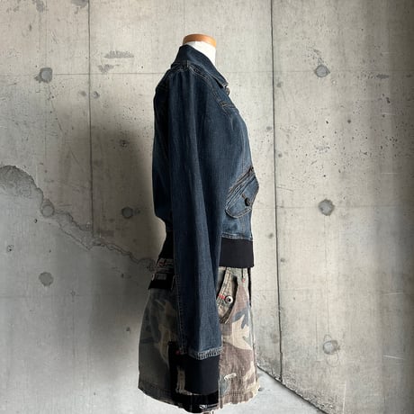 zip up denim jacket