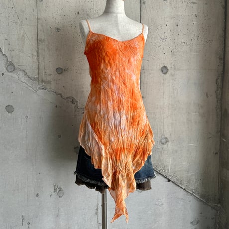 marble patterned asymmetry camisole