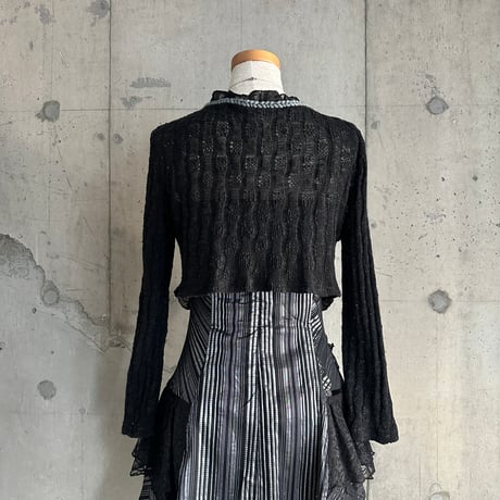 cropped knit cardigan