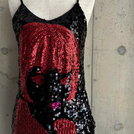 girl's face spangle camisole