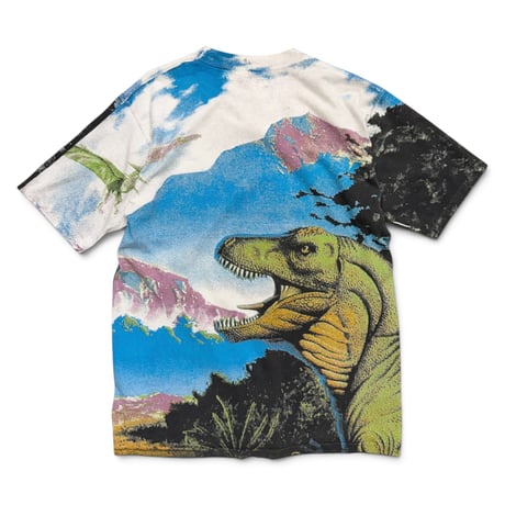 90s "STANLEY DESANTIS" dinosaur print t-shirt