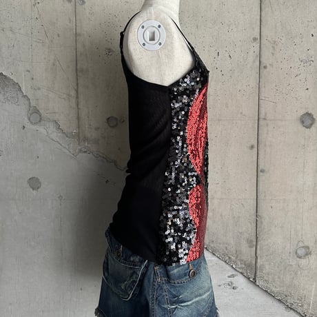 girl's face spangle camisole