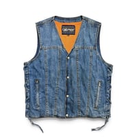 90~00s side lace-up design denim vest