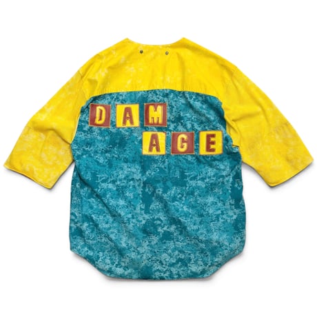 80~90s  “DAMAGE” crazy pattern s/s shirt