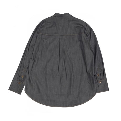 | DENIM LIKE BOW-TIE BLOUSE eucal