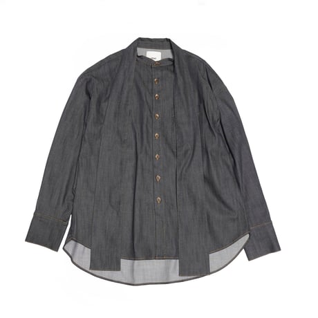 | DENIM LIKE BOW-TIE BLOUSE eucal