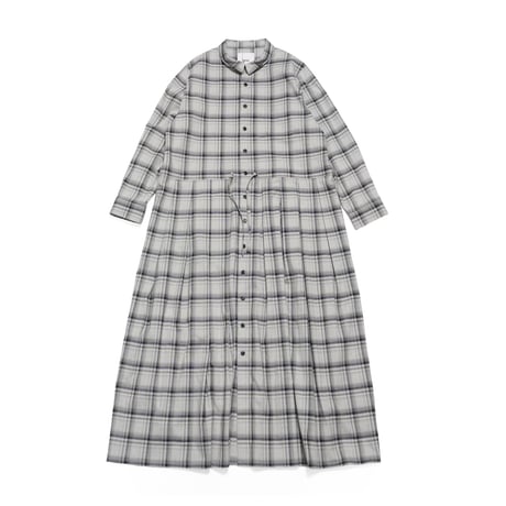 03｜CHECK DRAWSTRING DRESS anemos