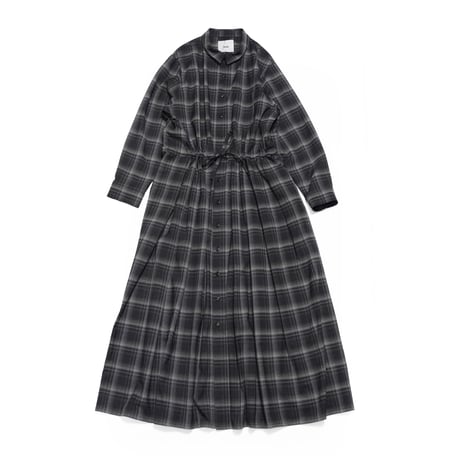 03｜CHECK DRAWSTRING DRESS anemos