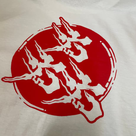 六六六　日の丸Tシャツ　白×赤