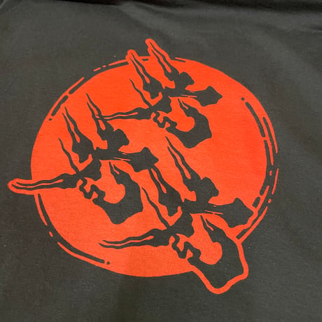 六六六　日の丸　Tシャツ 黒×赤