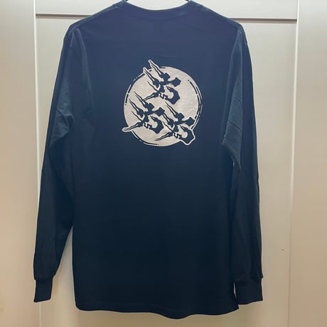 六六六　日の丸ロンT 黒×白