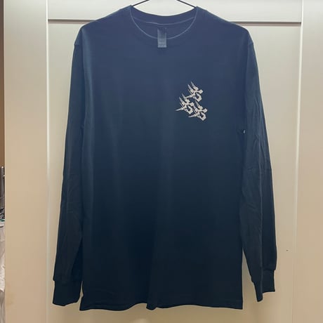 六六六　日の丸ロンT 黒×白