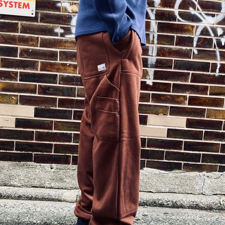 PRO CLUB HEAVYWEIGHT DOUBLE KNEE CARPENTER SWEATS (CBR)｜プロクラブ ヘビーウェイト ダブルニー カーペンタースウェット（ブラウン)