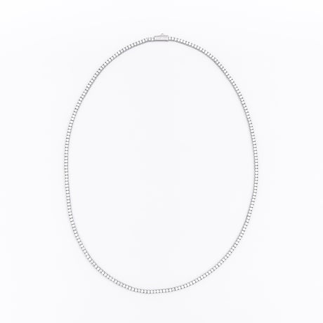 $ole only CZ Diamond 2mm Tennis Chain Necklace (Silver18”20”) | ソールオンリー CZダイヤモンド 2ミリテニスチェーンネックレス