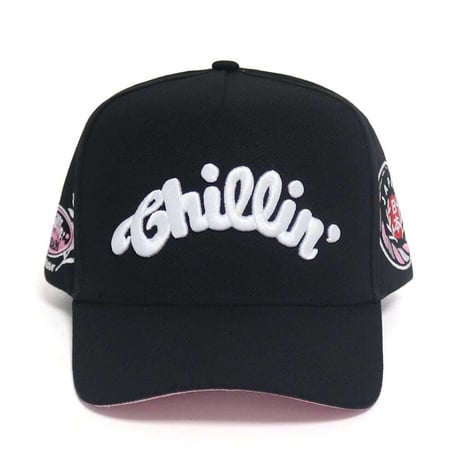 CHILLIN' 5panel Cap Japan 3rd (Black / Pink) | チリン ファイブパネル キャップ ジャパン サード（ブラック / ピンク）