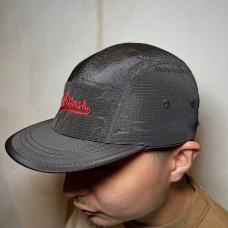 ATTACK ORIGINAL “Attack Sports” Nylon Rip-stop Cap (Black)｜アタックオリジナル アタックスポーツ　ナイロンリップストップ キャップ（ブラック）