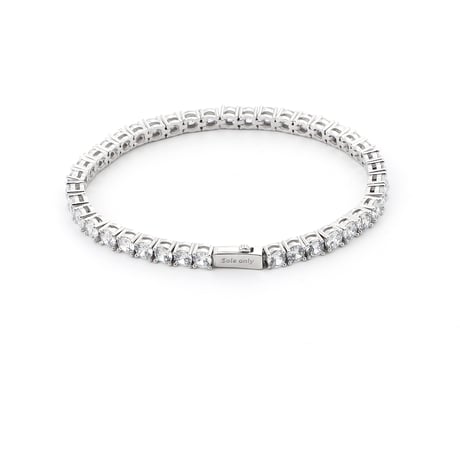 $ole only CZ Diamond 4mm Tennis Chain Bracelet (Silver7”8”)｜ソールオンリー CZ ダイヤモンド 4mm テニスチェーン ブレスレット