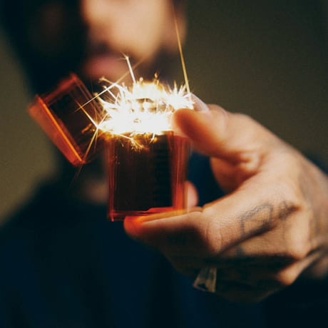 TIGHTBOOTH LABEL LOGO HARD EDGE LIGHTER (Orange) | タイトブース レーベル ロゴ ハード エッジ ライター（オレンジ）