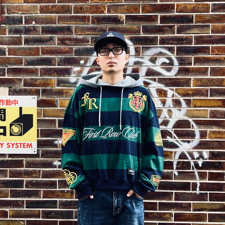 FIRST ROW STATE OF MIND CLUB SCRIPT HOODIE (GREEN) | ファーストロウ ステートオブマインド クラブスクリプト フーディー（グリーン）