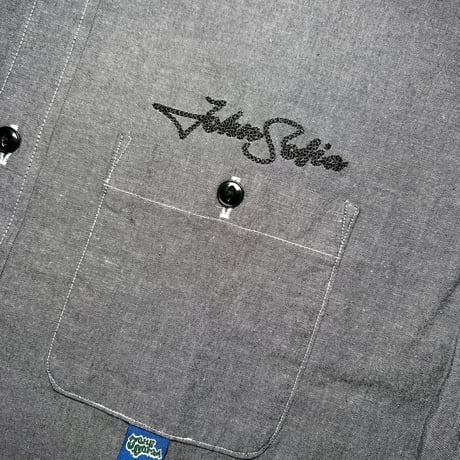 JOHN SOFIA “Staff Uniform” LS Chambray Shirt (BLACK) | ジョンソフィア スタッフユニフォーム ロングスリーブ シャンブレーシャツ（ブラック）