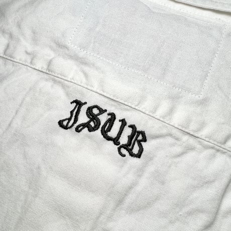 JOHN SOFIA “Staff Uniform” LS Chambray Shirt (WHITE) | ジョンソフィア スタッフユニフォーム ロングスリーブ シャンブレーシャツ（ホワイト）