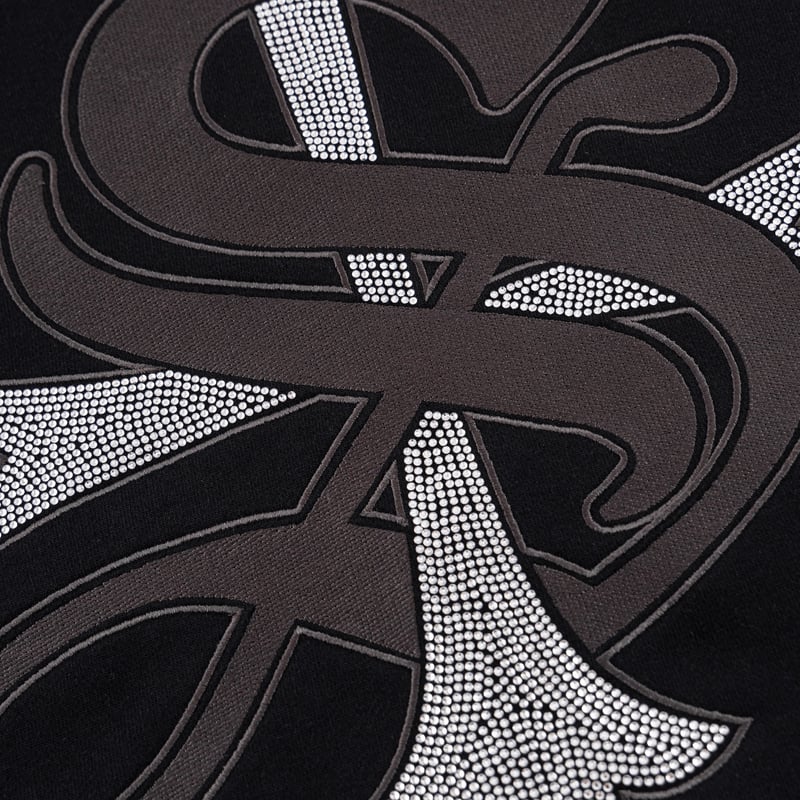 SUPPLIER Faux Fur Cross Zip Hoodie (BLACK) | サプ