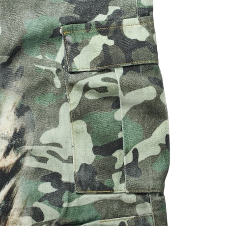 CHILLIN’ Camo Leopard Cargo Denim Pants (Camo Leopard)｜チリン カモレオパード カーゴ デニムパンツ（カモレオパード）