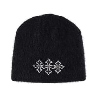 SUPPLIER Triple Cross Shaggy Knit Beanie (Black)｜サプライヤー トリプル クロス シャギー ニット ビーニー（ブラック）