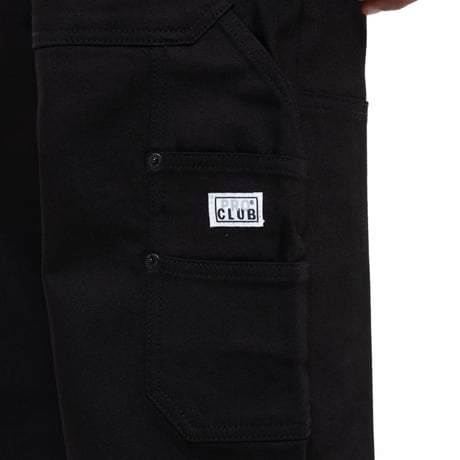 PRO CLUB Barrel Leg Carpenter Pant (BLK)｜プロクラブ バレル レッグ カーペンター パンツ（ブラック）