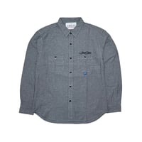 JOHN SOFIA “Staff Uniform” LS Chambray Shirt (BLACK) | ジョンソフィア スタッフユニフォーム ロングスリーブ シャンブレーシャツ（ブラック）