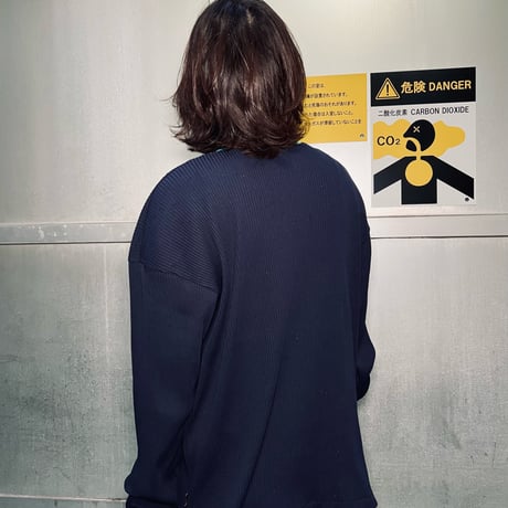 JOHN SOFIA Ringer Rib Knit (Navy) | ジョンソフィア リンガー リブニット（ネイビー)
