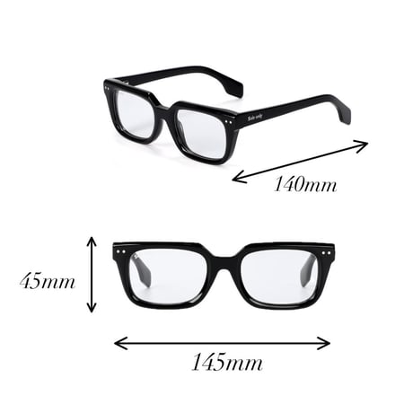 $ole only Urban Edge Square Sunglasses (clear)｜ソールオンリー アーバン エッジ スクエア サングラス（クリア）